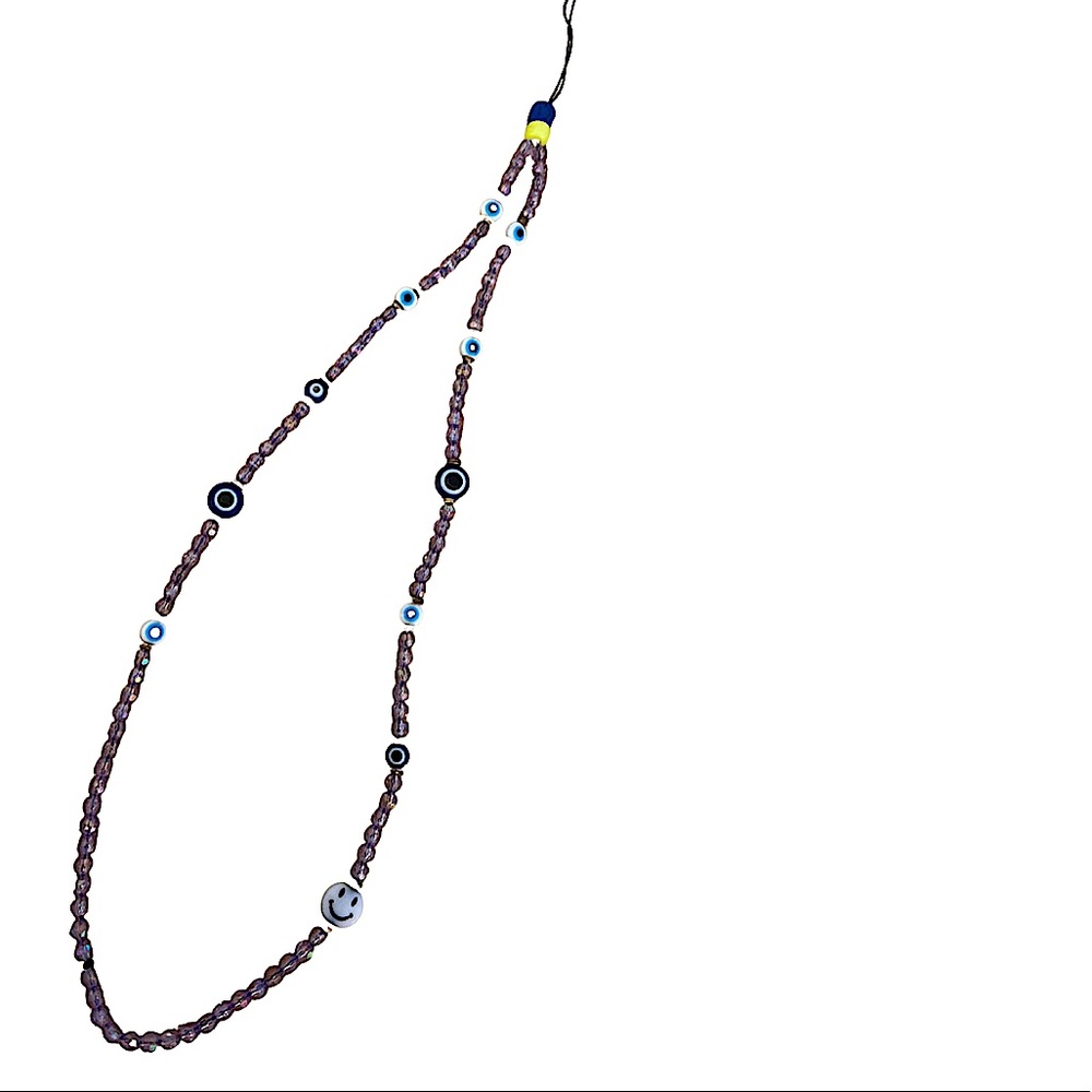 Purple evil eye long lanyard 🧿